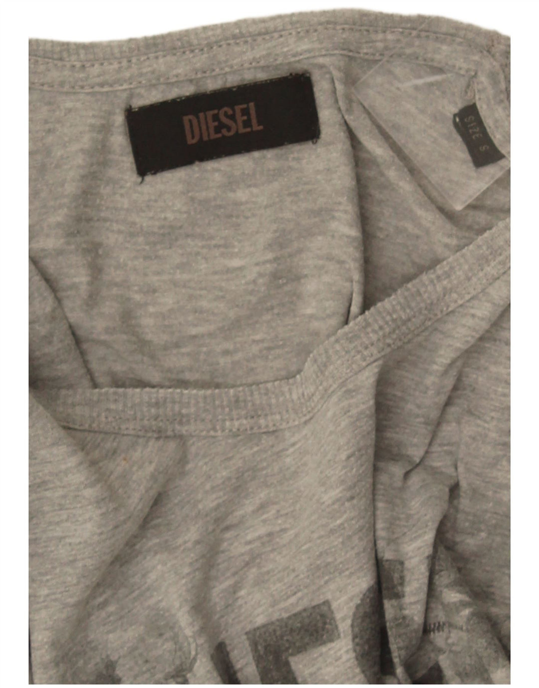 Γυναικείο T-Shirt Diesel Graphic Top UK 8 Small Grey