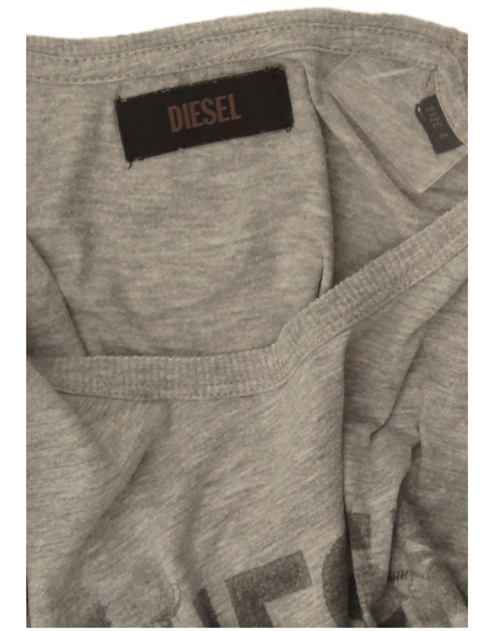 Γυναικείο T-Shirt Diesel Graphic Top UK 8 Small Grey