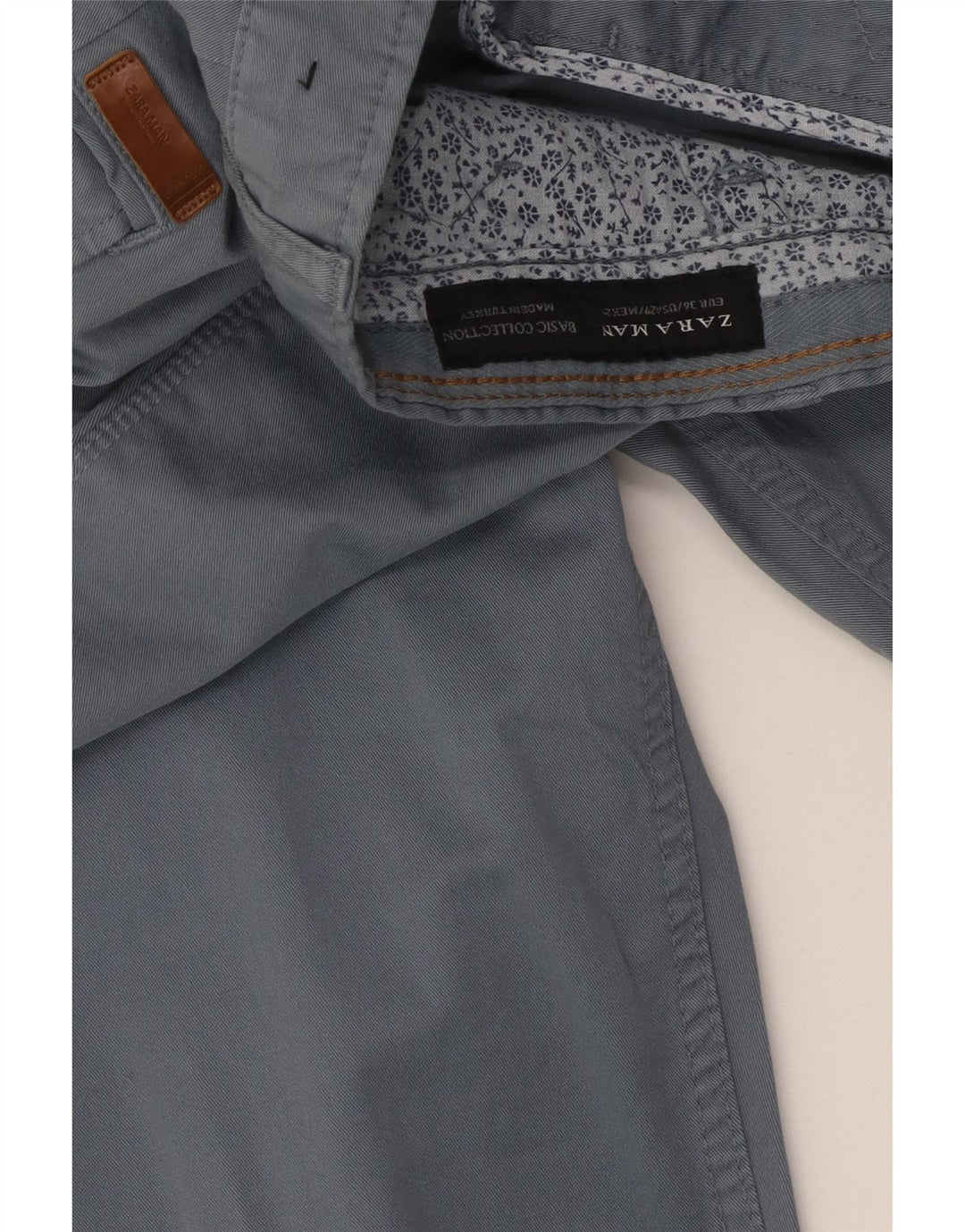 Ανδρικό λεπτό παντελόνι Chino ZARA EU 36 XS W29 L31 Μπλε βαμβακερό