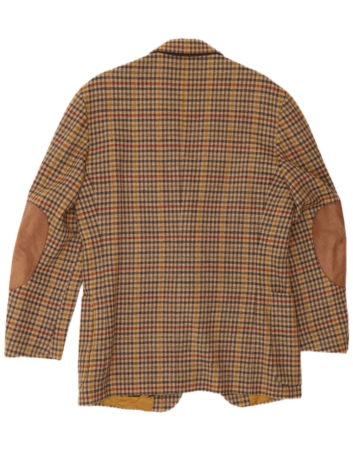 Henry Cottons Ανδρικό σακάκι με 2 κουμπιά σακάκι IT 48 μεσαίου καφέ Houndstooth