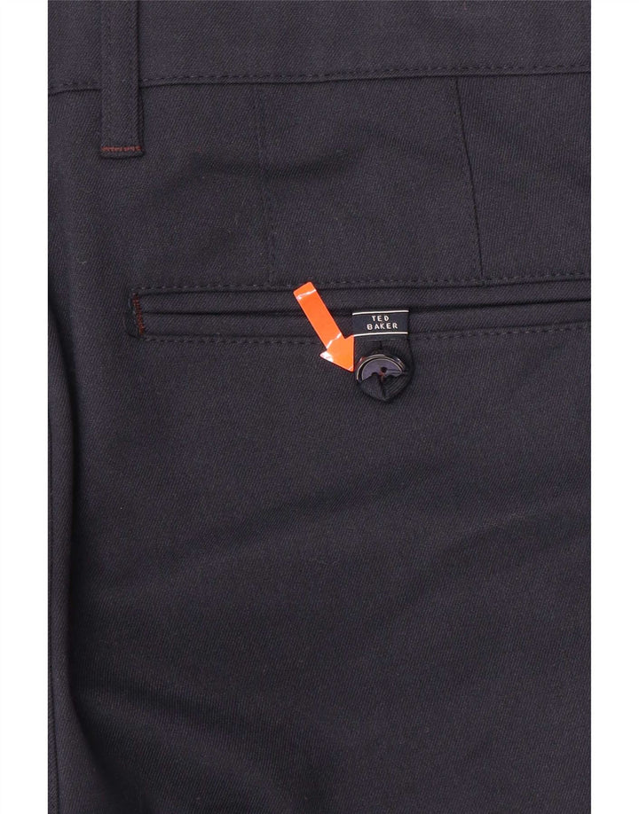 Ανδρικό ίσιο παντελόνι Ted Baker W32 L30 Navy Blue Polyester