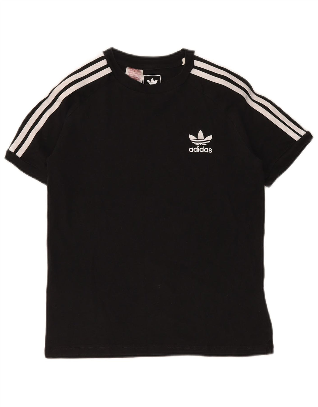 ADIDAS Boys T-Shirt Top 11-12 Years Μαύρο βαμβακερό