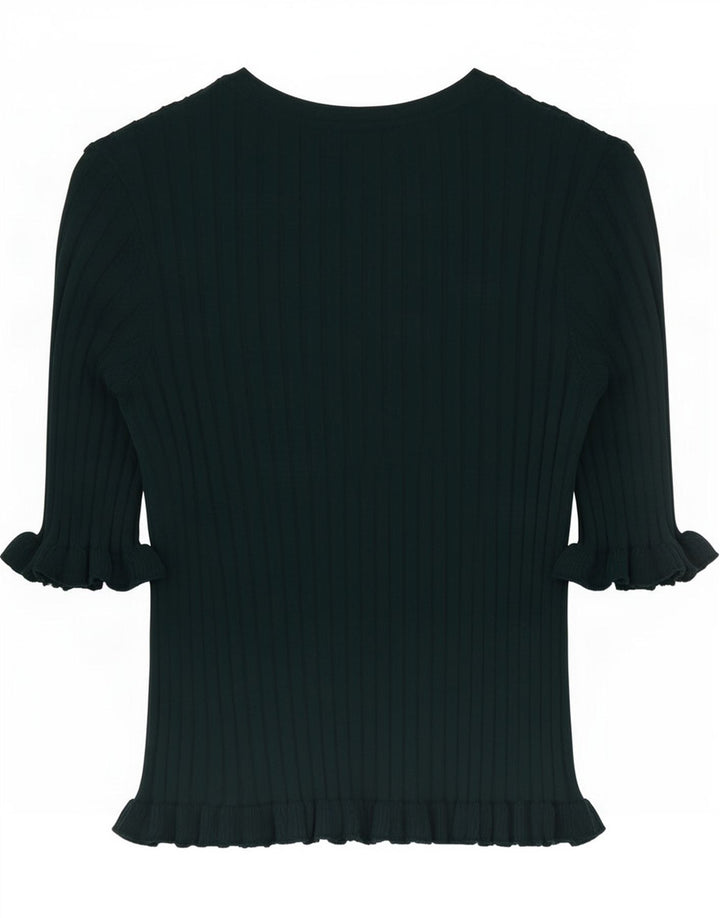 Zara Γυναικεία Μπλούζα Crop Top UK 8 Μικρή Πράσινη Βισκόζη