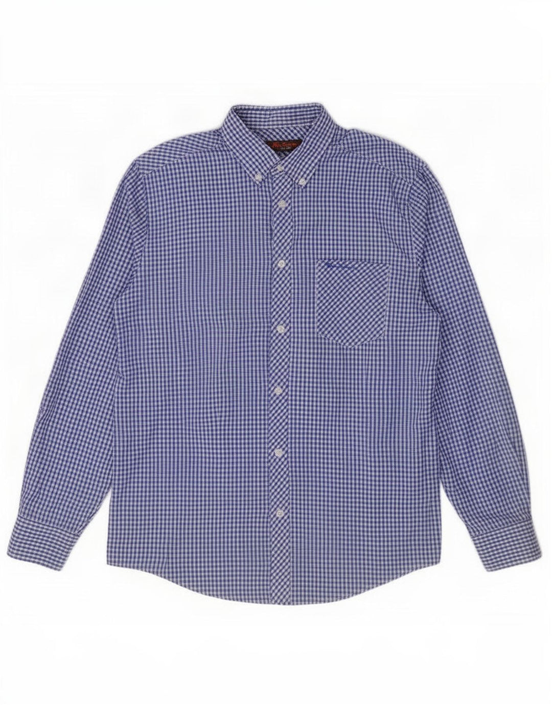 Ανδρικό πουκάμισο Ben Sherman, μεσαίο μπλε βαμβακερό Gingham