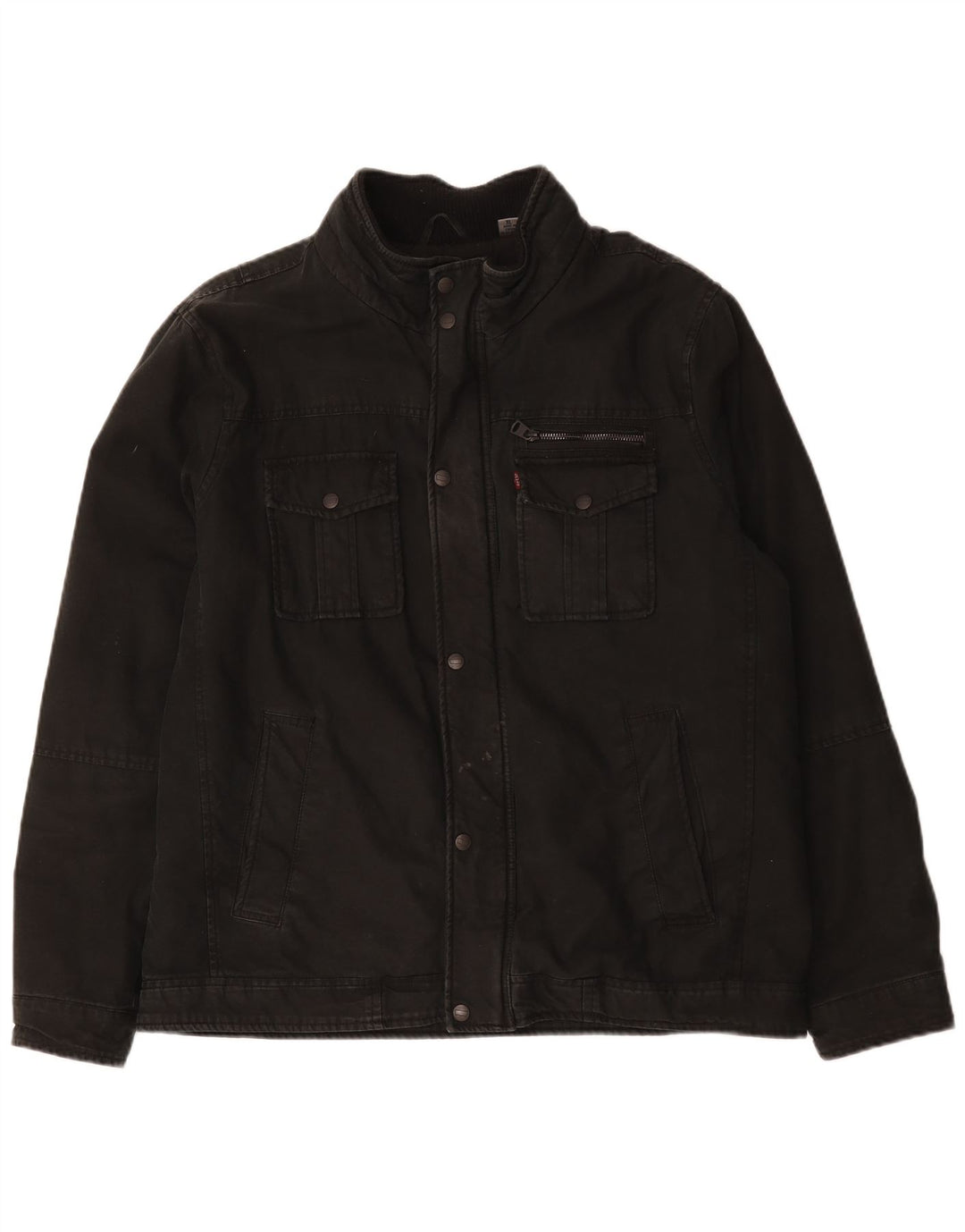 Levi's Mens Utility Jacket UK 42 XL Μαύρο βαμβακερό