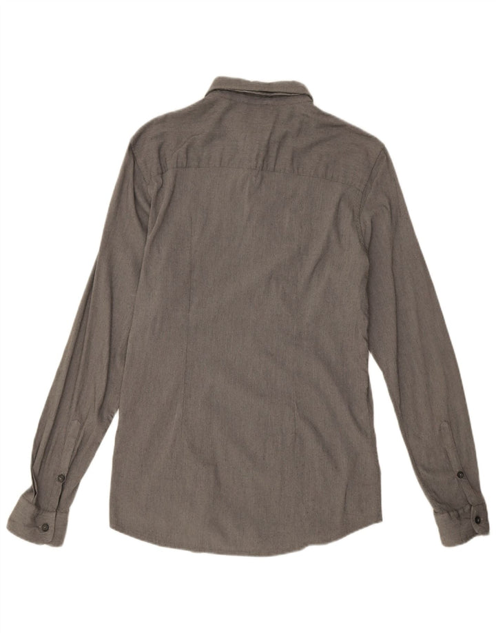 Daniele Alessandrini Ανδρικό πουκάμισο μεγάλο γκρι βισκόζη