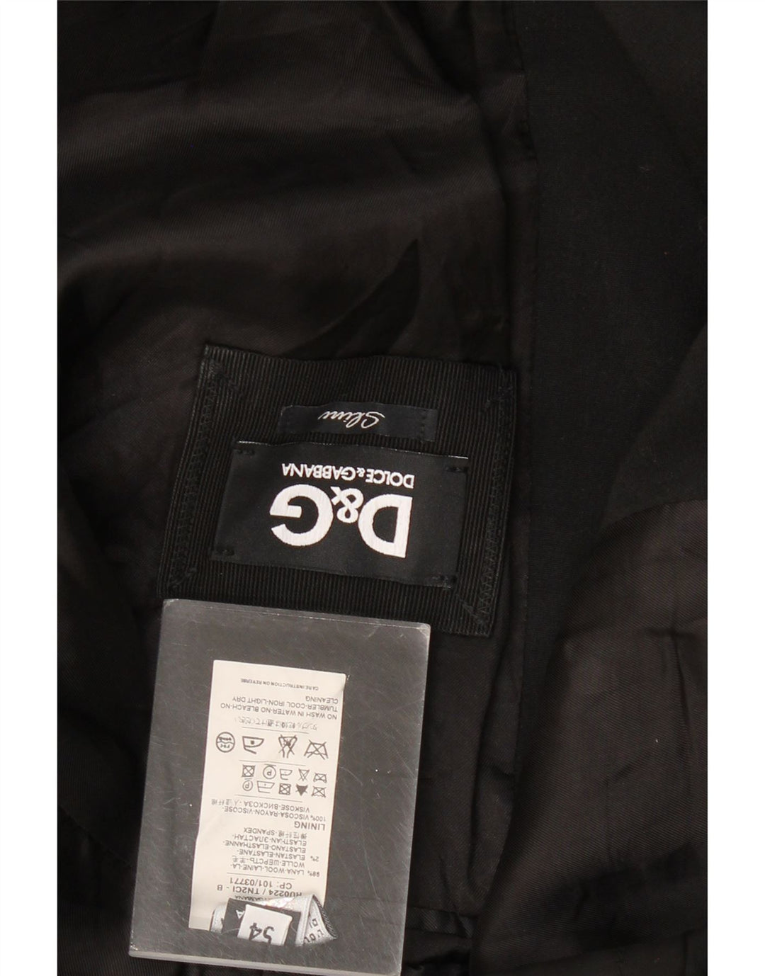 Dolce & Gabbana Ανδρικό σακάκι σακάκι 2 κουμπιών IT 54 2XL μαύρο μαλλί