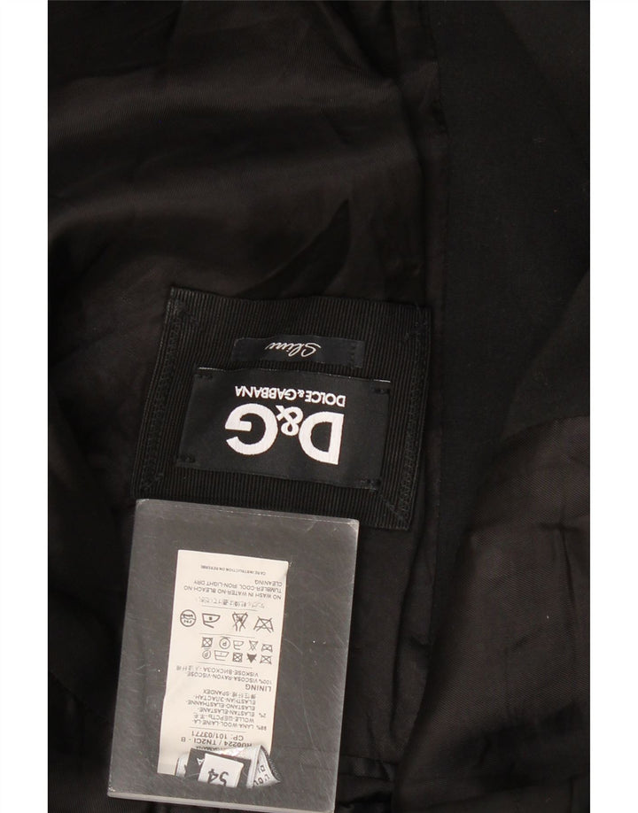 Dolce & Gabbana Ανδρικό σακάκι σακάκι 2 κουμπιών IT 54 2XL μαύρο μαλλί