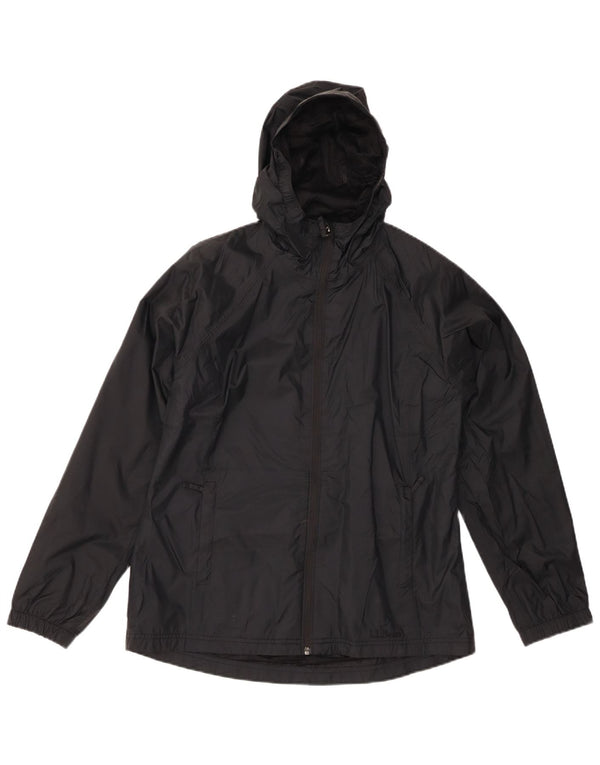 L.L.BEAN Γυναικείο μπουφάν βροχής με κουκούλα UK 10 Small Black Nylon