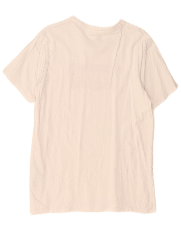 Γυναικείο γραφικό T-Shirt Levi's Top UK 18 XL Λευκό βαμβακερό