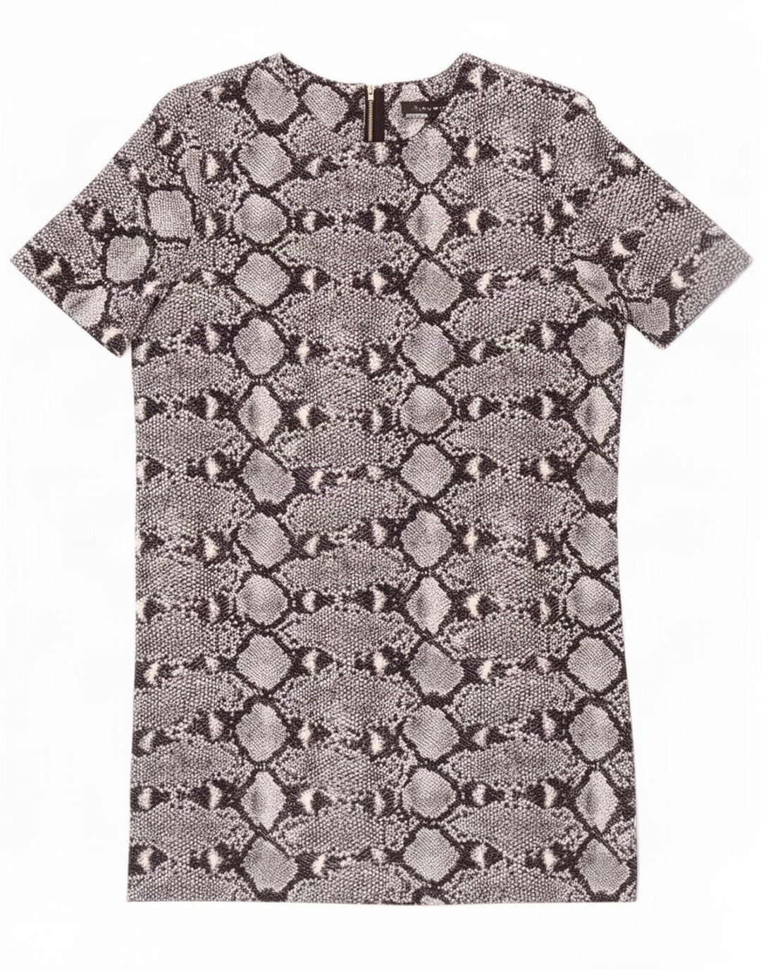 Zara Γυναικείο φόρεμα Shift UK 10 Small Grey Animal Print
