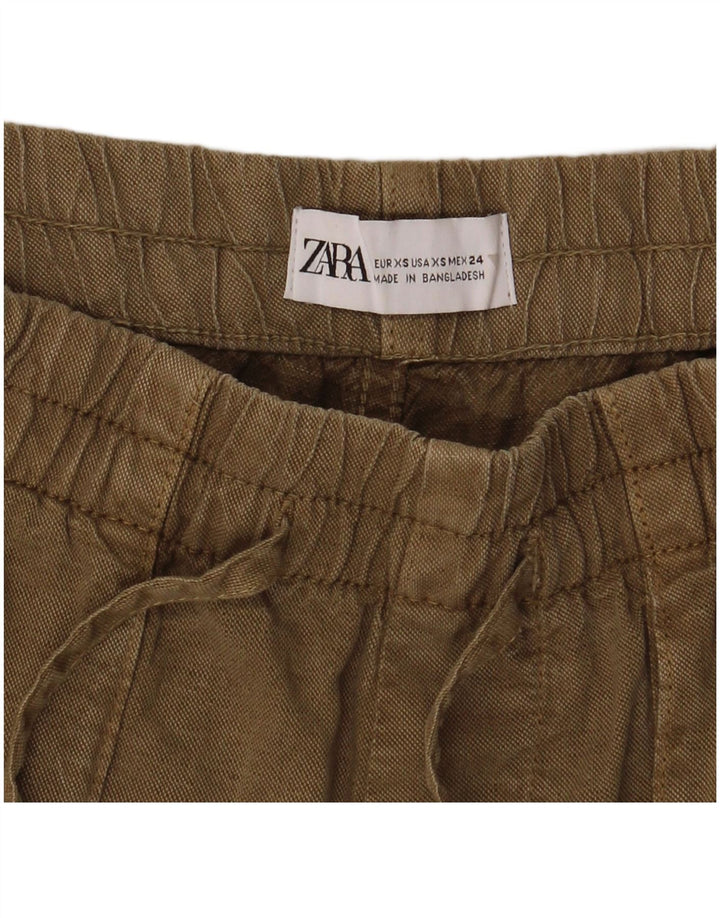 Zara Γυναικείο Σορτς Casual XS W24 Χακί