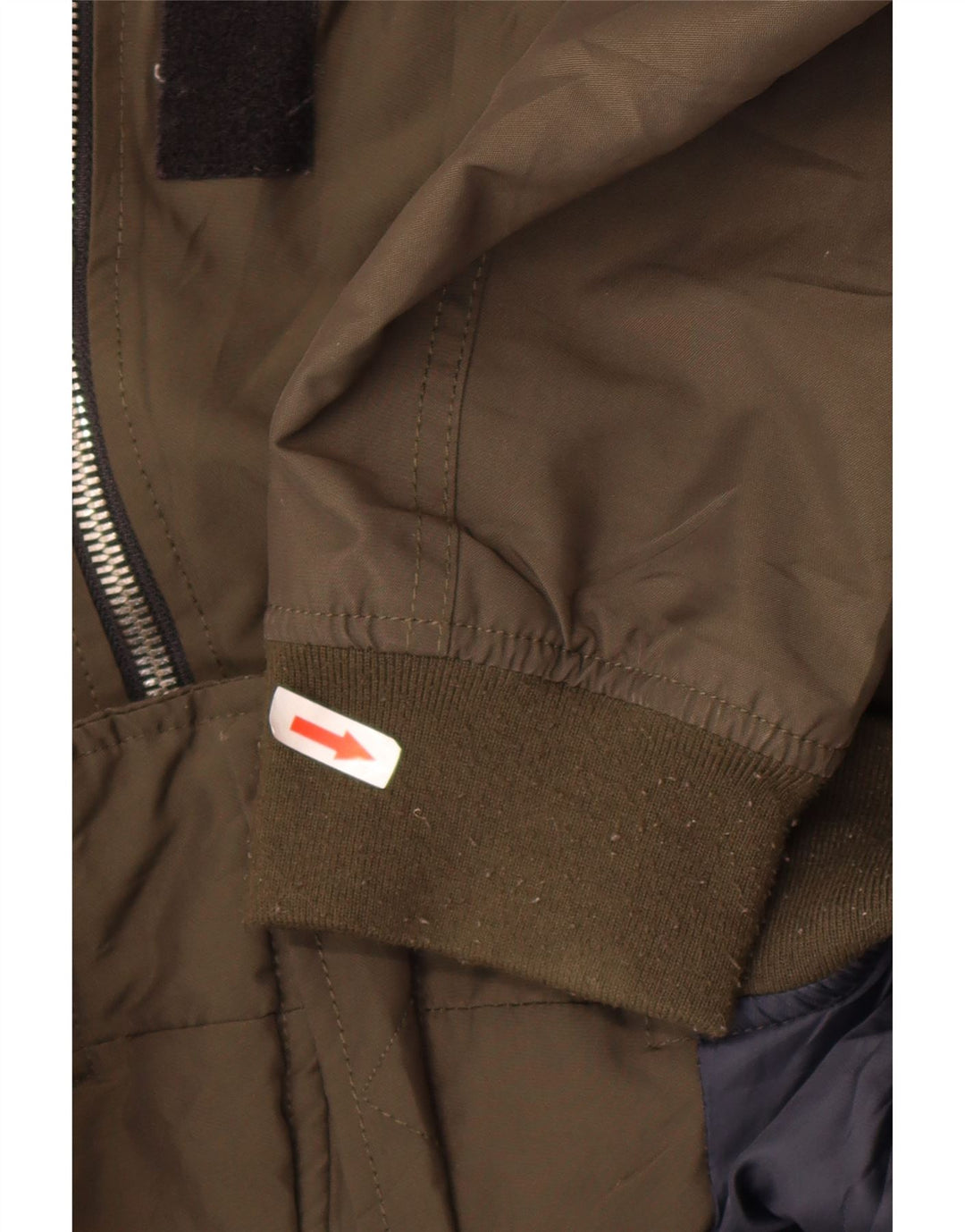 Zara Mens Bomber Jacket UK 40 Large Khaki