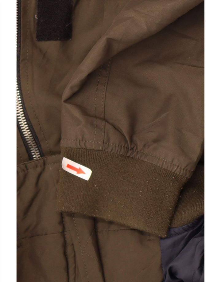 Zara Mens Bomber Jacket UK 40 Large Khaki