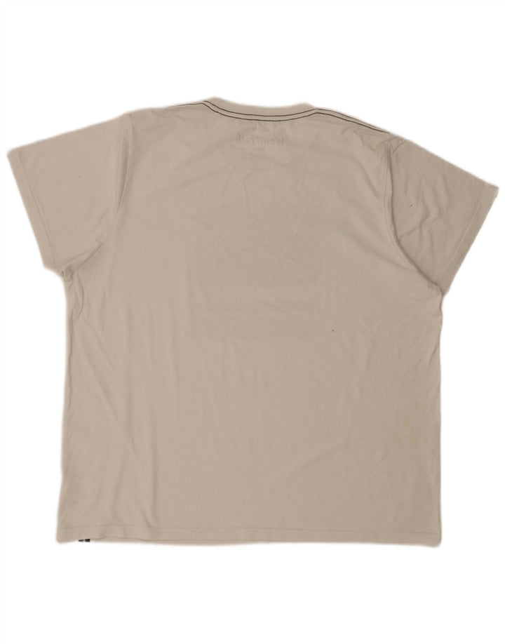 WEIRD FISH Ανδρικό γραφικό T-Shirt Top 3XL Λευκό βαμβακερό