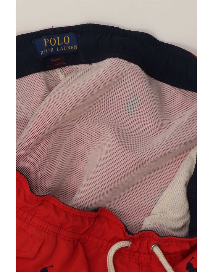 Γραφικό ανδρικό σορτς κολύμβησης Polo Ralph Lauren Μικρό κόκκινο πολυεστέρα
