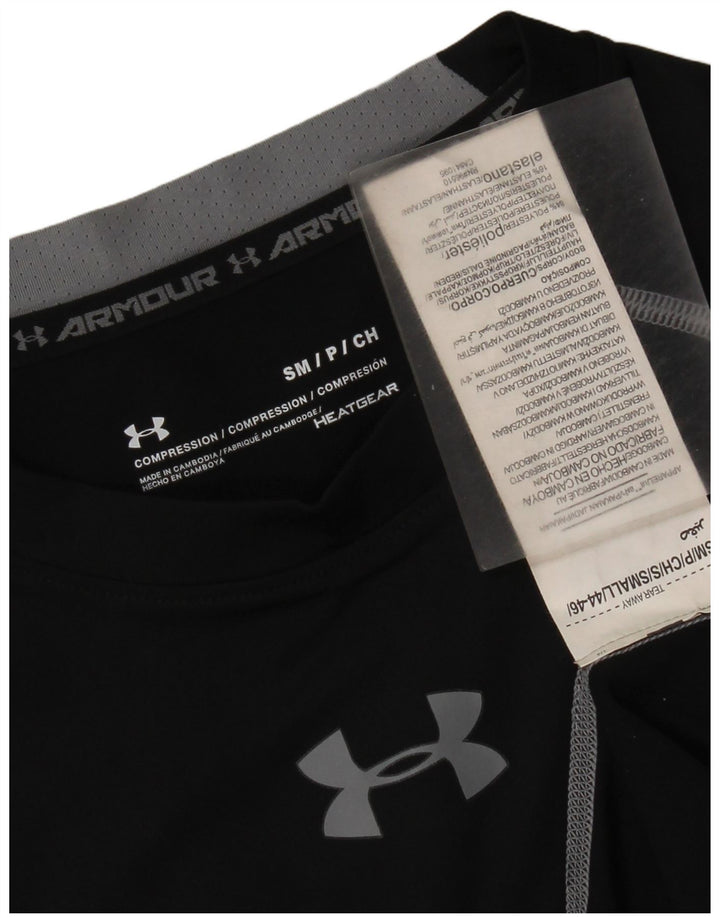 Under Armour Γυναικείο γραφικό T-Shirt Top UK 8 Small Black Polyester