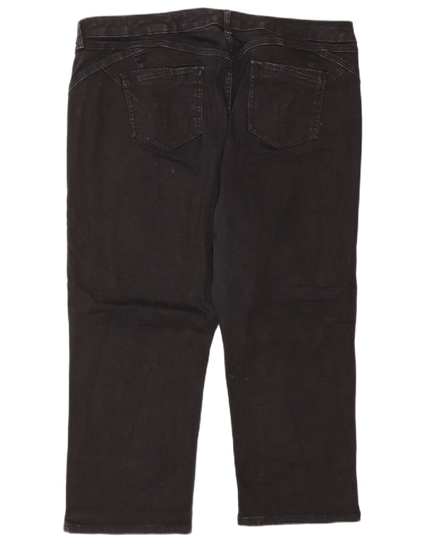 Marks & Spencer Womens Plus Size Capri Jeans UK 24 2XL W44 L23 Black
