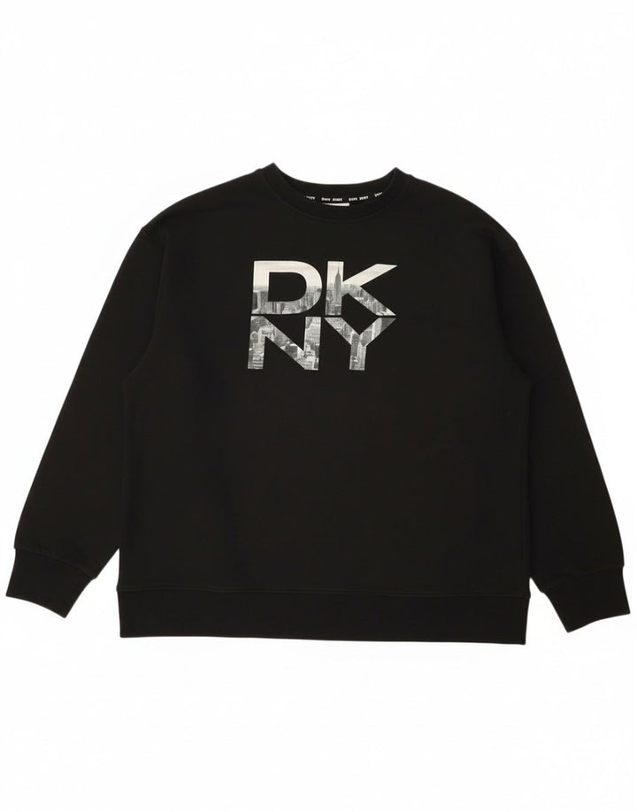 Ανδρικό γραφικό φούτερ Dkny, μεσαίο μαύρο βαμβακερό