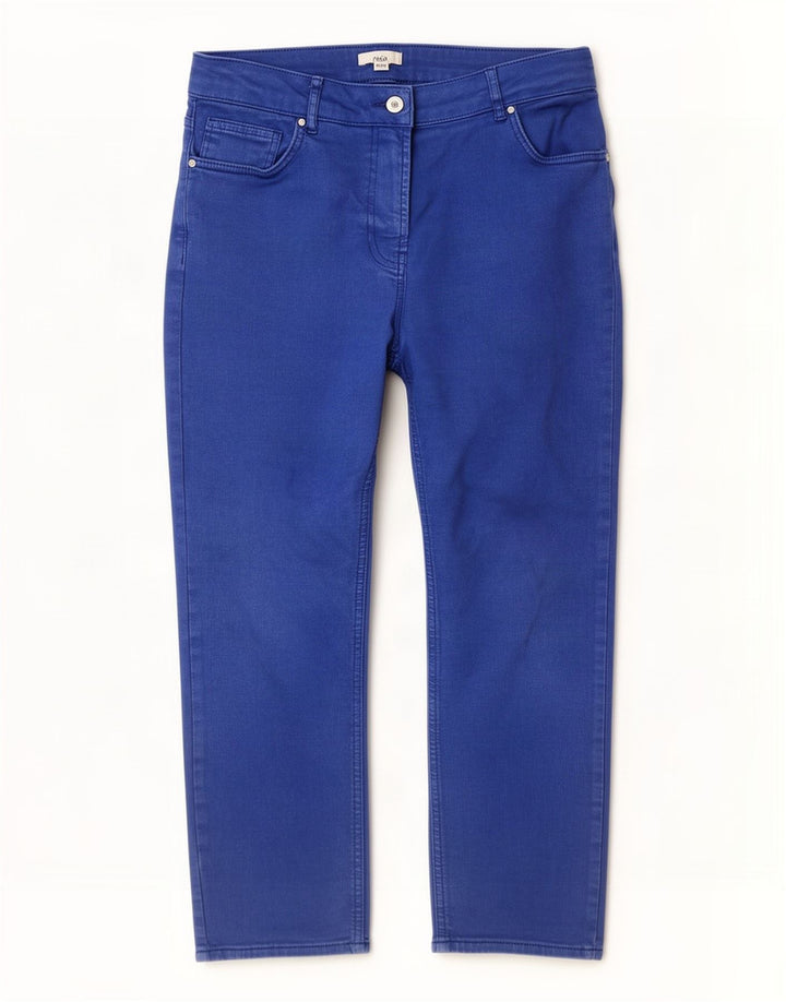 M&Co Γυναικείο Cropped Jeans UK 14 Large W34 L24 Blue