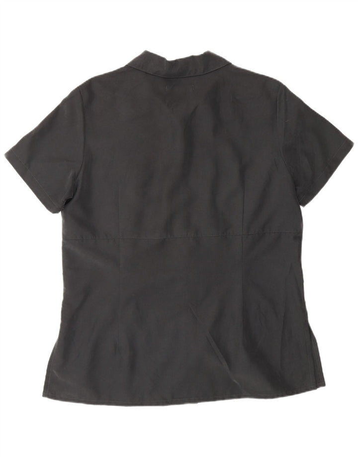 S.Oliver Γυναικείο κοντομάνικο πουκάμισο IT 40 Small Grey Polyamide