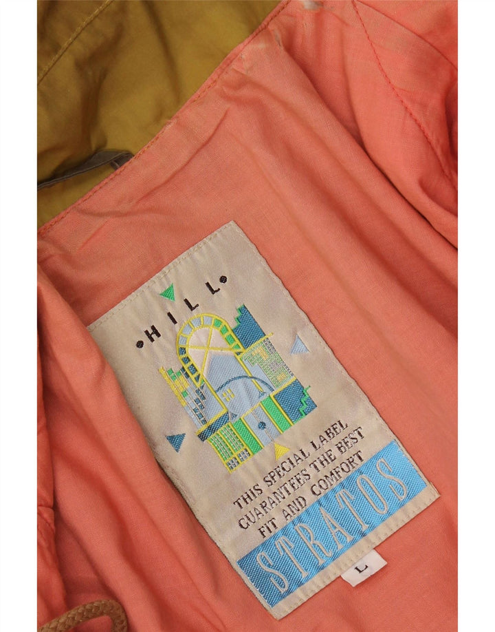 Stratos Mens Bomber Jacket UK 40 Large Khaki Polyester