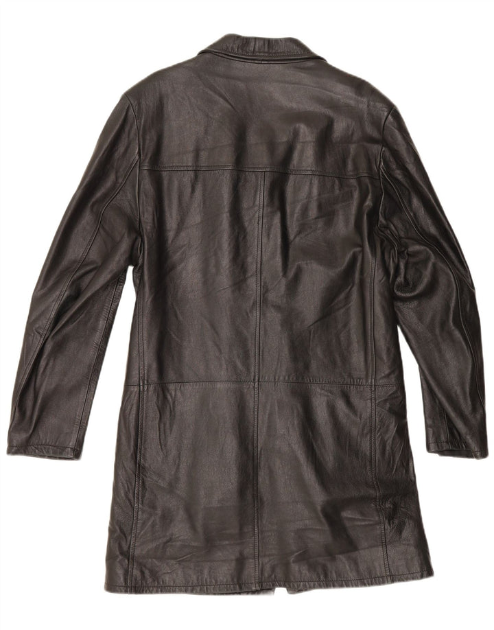 Vintage Ανδρικό Δερμάτινο Παλτό UK 38 Medium Black Leather