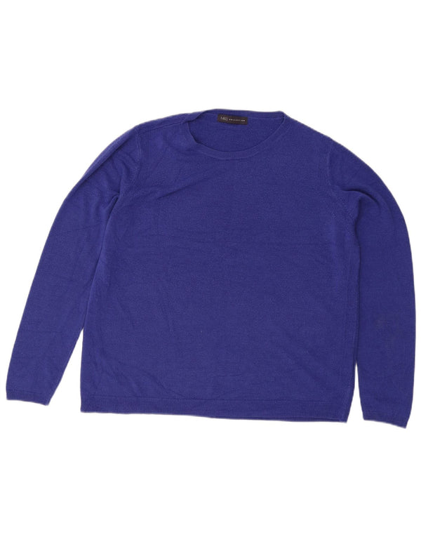 Marks & Spencer Γυναικείο πουλόβερ με λαιμόκοψη UK 18 XL μπλε ακρυλικό
