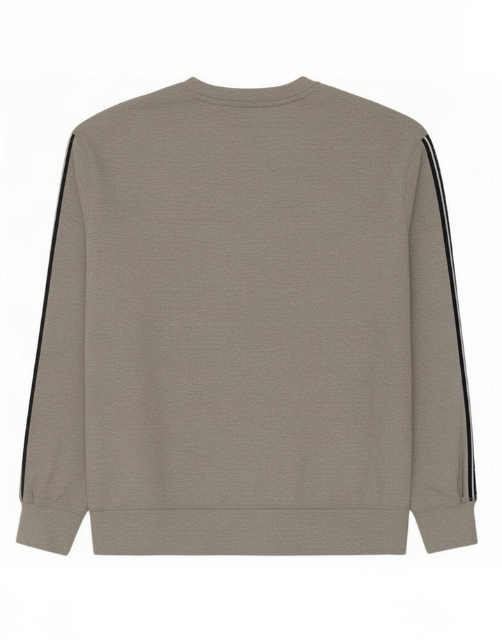 Jack Wills Ανδρικό γραφικό φούτερ Jumper Μεγάλο γκρι χρώμα, βαμβακερό