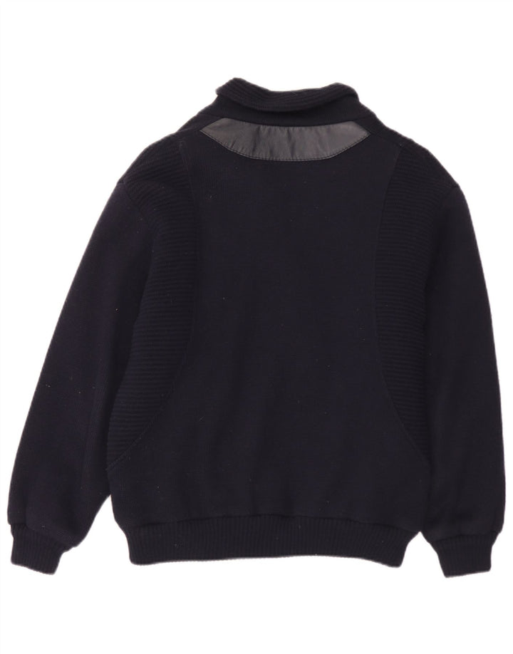 Jockey Mens Knit Bomber Jacket EU 48 Small Navy Blue Πολυακρυλικό