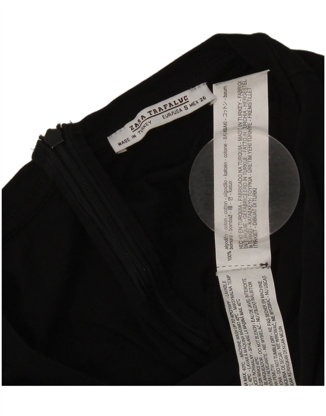 Zara Γυναικεία Ολόσωμη φόρμα UK 10 Small Black Cotton