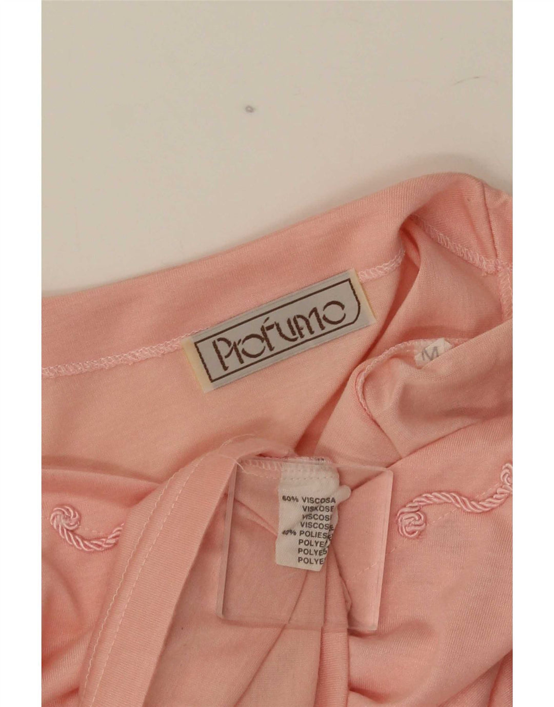 Vintage Γυναικείο T-Shirt Top UK 14 Medium Pink Viscose