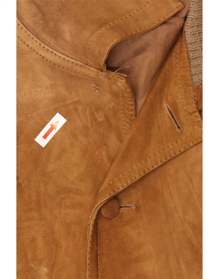 Vintage Ανδρικό πλεκτό Bomber Jacket UK 38 Medium Brown
