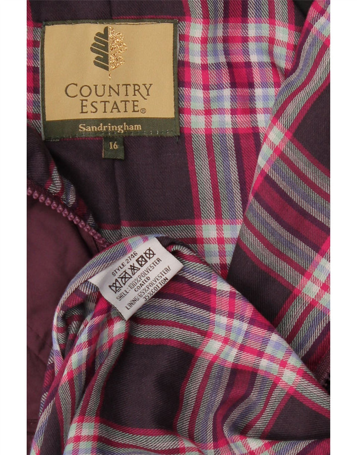 COUNTRY ESTATE Γυναικείο παλτό Capelet UK 16 Μεγάλο Μωβ Πολυεστέρας