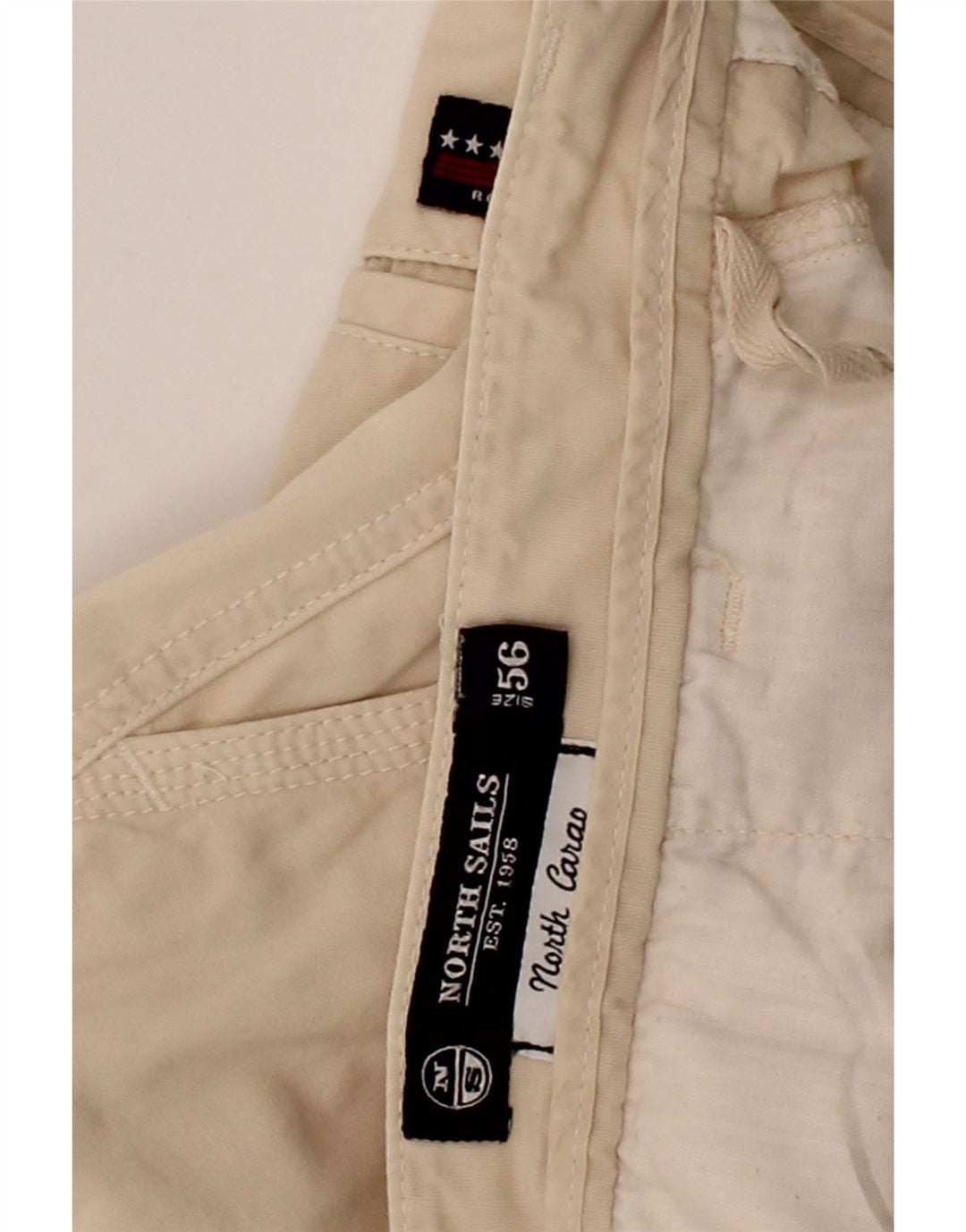 NORTH SAILS Mens Cargo Shorts IT 56 3XL W38 Beige Cotton