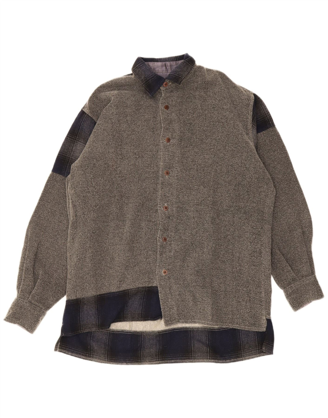 Ανδρικό πουκάμισο Sisley Loose Fit πουκάμισο Small Grey Colourblock Polyester