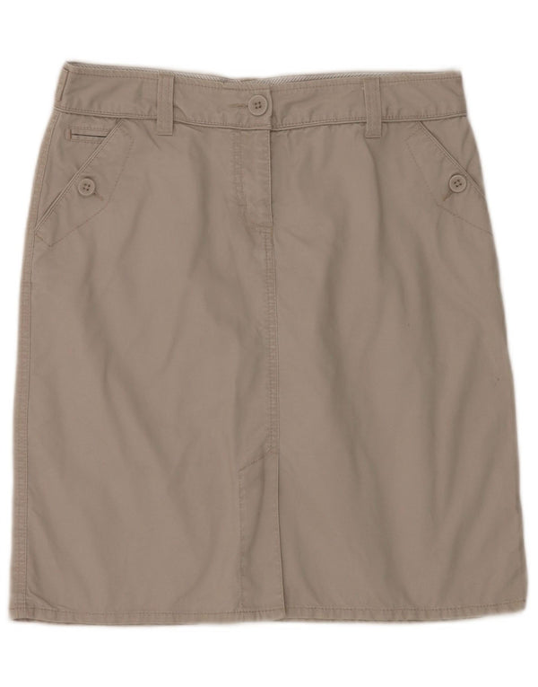 Marks & Spencer Γυναικεία Pencil Φούστα UK 12 Medium W32 Beige βαμβακερή