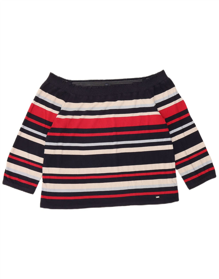 Tommy Hilfiger γυναικείο μανίκι 3/4 τοπ ώμου UK 14 Μεγάλο πολύχρωμο