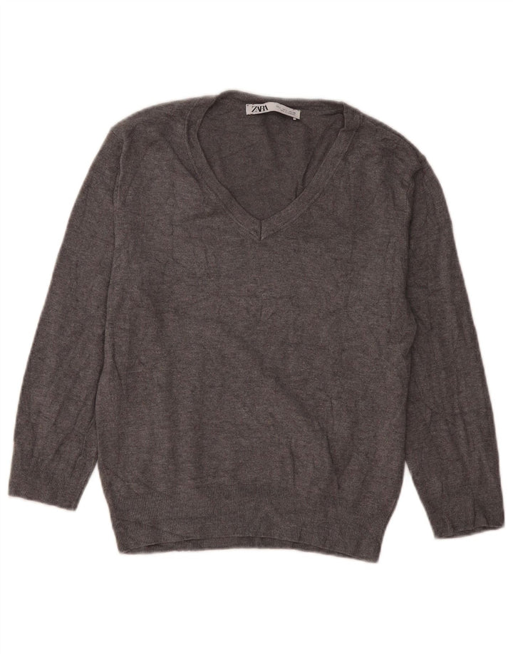 Zara Γυναικείο πουλόβερ UK 16 Large Grey