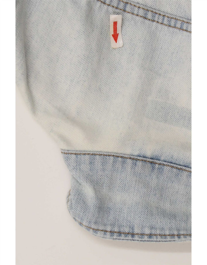 Topshop Γυναικείο Τζιν Μπουφάν UK 10 Small Blue Cotton