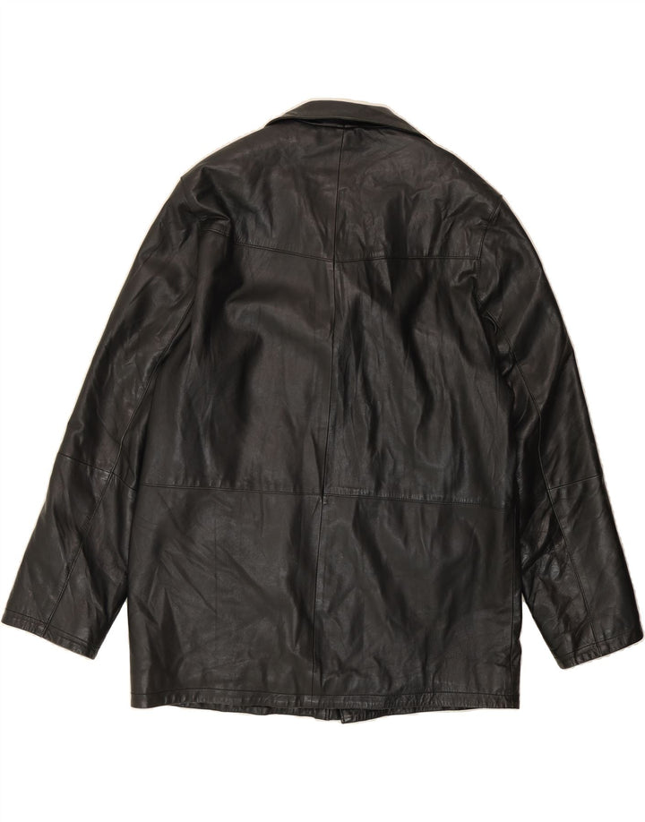 VINTAGE Mens Leather Jacket UK 40 Large Black Leather Vintage Vintage and Second-Hand Vintage from Messina Hembry 