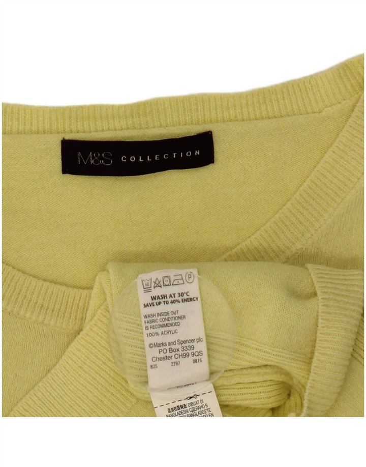Marks & Spencer Γυναικείο πουλόβερ με λαιμόκοψη UK 12 Medium Yellow