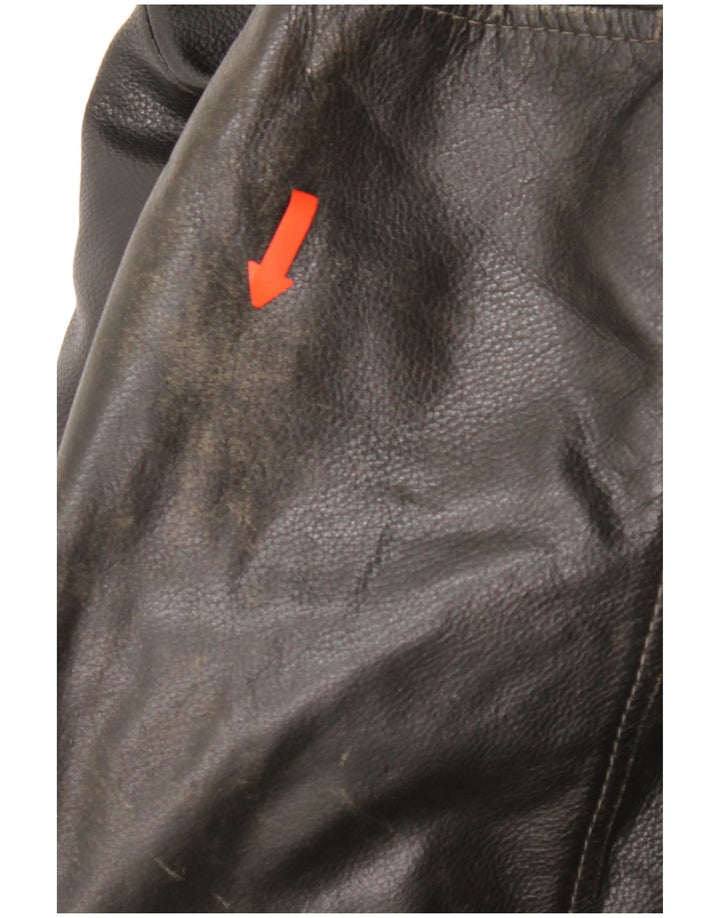 Vintage Ανδρικό Δερμάτινο Μπουφάν UK 44 2XL Μαύρο Δερμάτινο