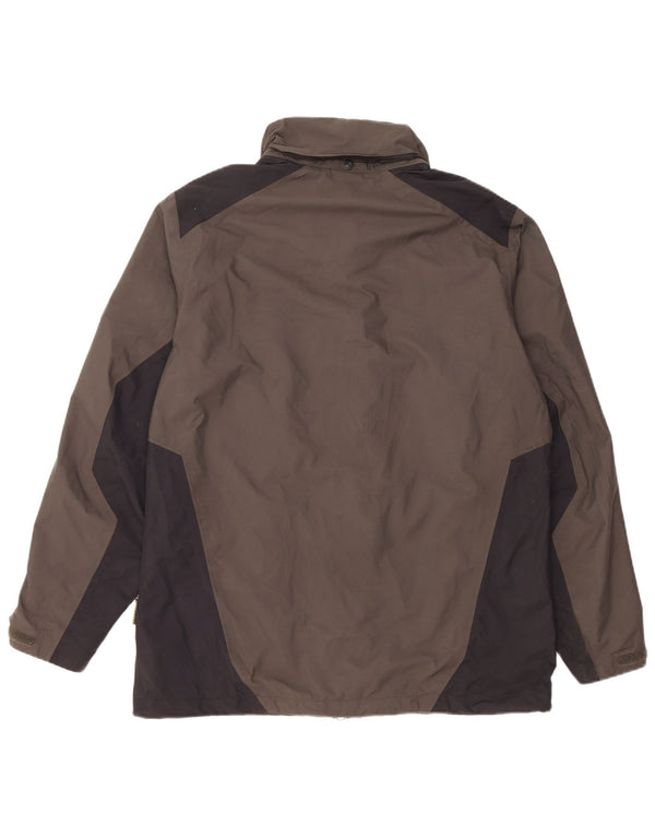 Jack Wolfskin Ανδρικό μπουφάν βροχής UK 36/38 Medium Grey Colorblock Polyamide