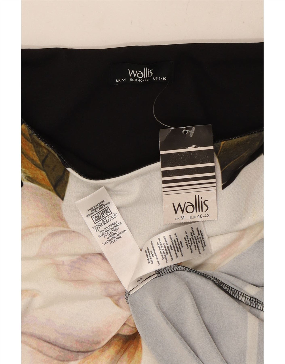 Γυναικείο φόρεμα με μανίκια Wallis 3/4 US 8/10 Μεσαίο μαύρο φλοράλ πολυεστέρας