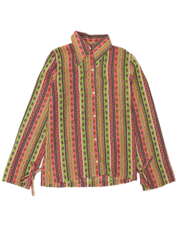 Vintage γυναικείο πουκάμισο μπλούζα UK 12 Medium πολύχρωμο Floral