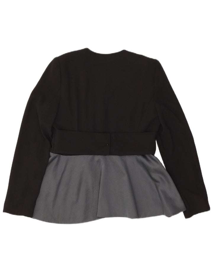 Zara Γυναικείο Open Blazer Jacket UK 14 Medium Black Colourblock Polyester