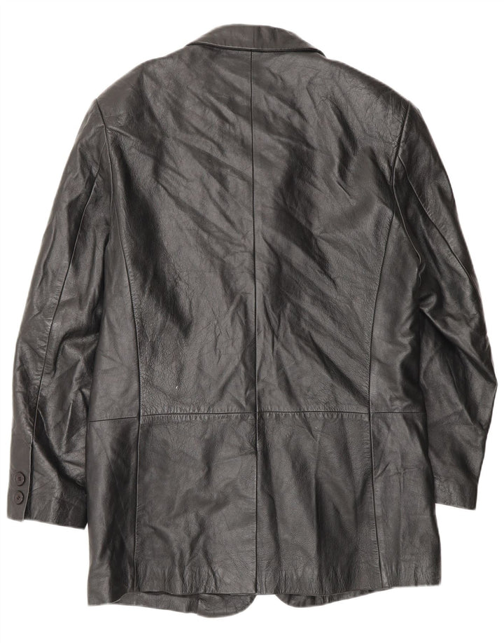 Conbipel Ανδρικό Δερμάτινο Παλτό IT 46 Small Black Leather
