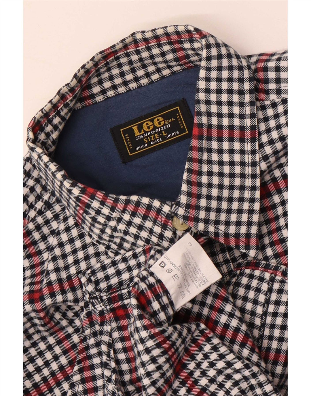 Ανδρικό πουκάμισο Lee μεγάλο γκρι βαμβακερό Gingham
