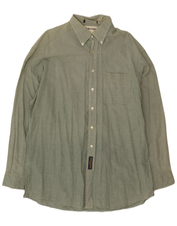 Ανδρικό φανελένιο πουκάμισο Tommy Hilfiger XL Πράσινο Gingham